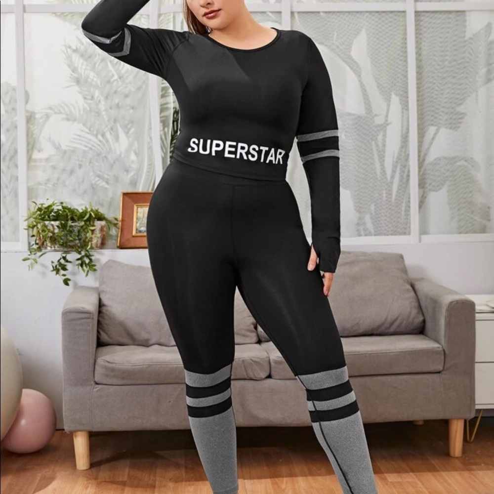Plus size activewear set - shein